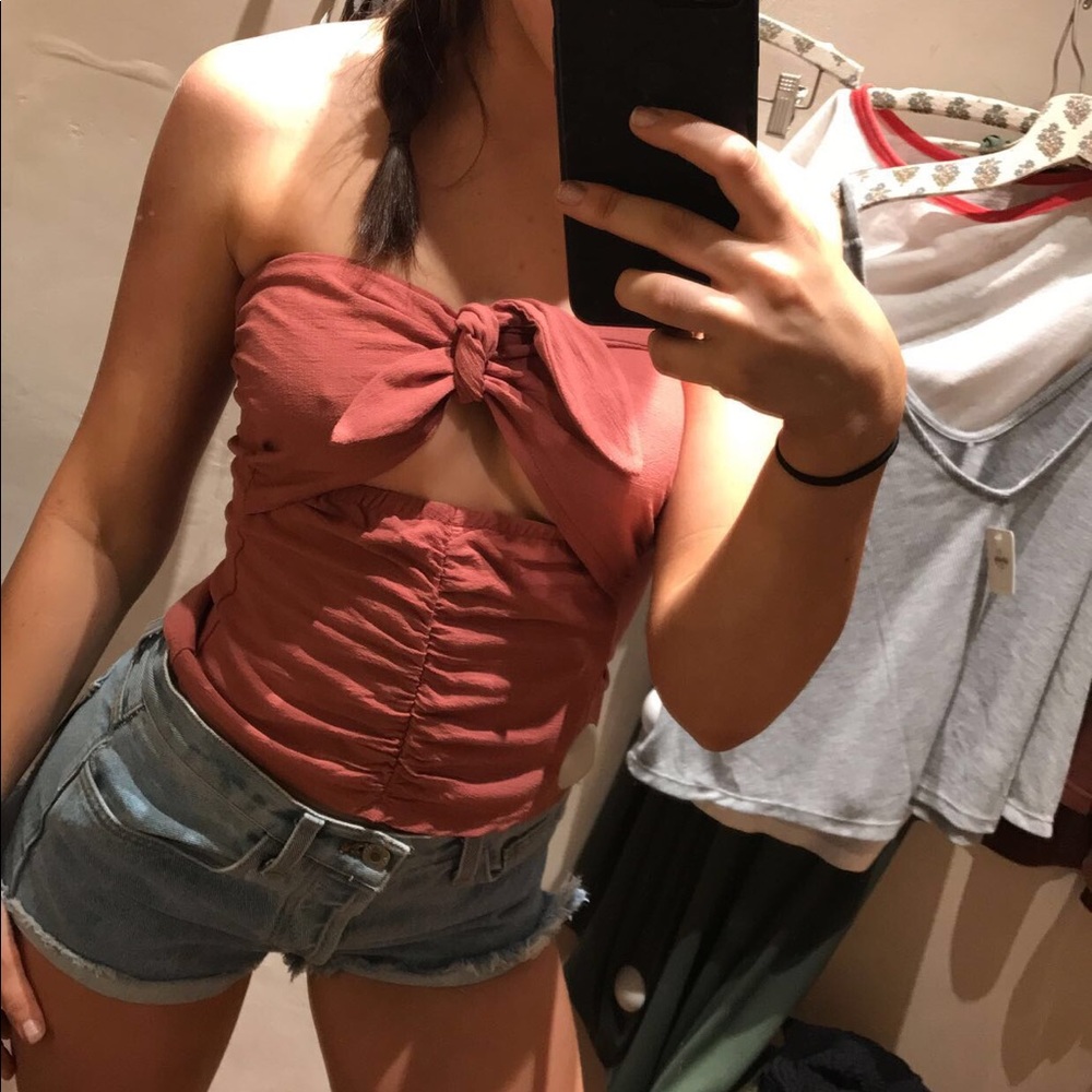 Free People Bow Tube Top NWOT